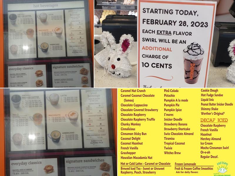 Dunkin' Menu