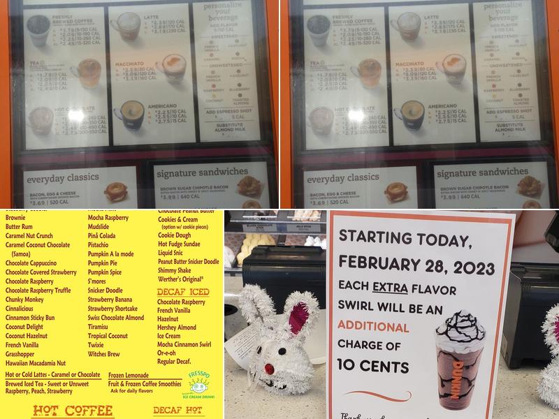 Dunkin' Menu