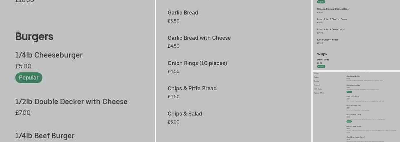 Baba Kebab House Menu