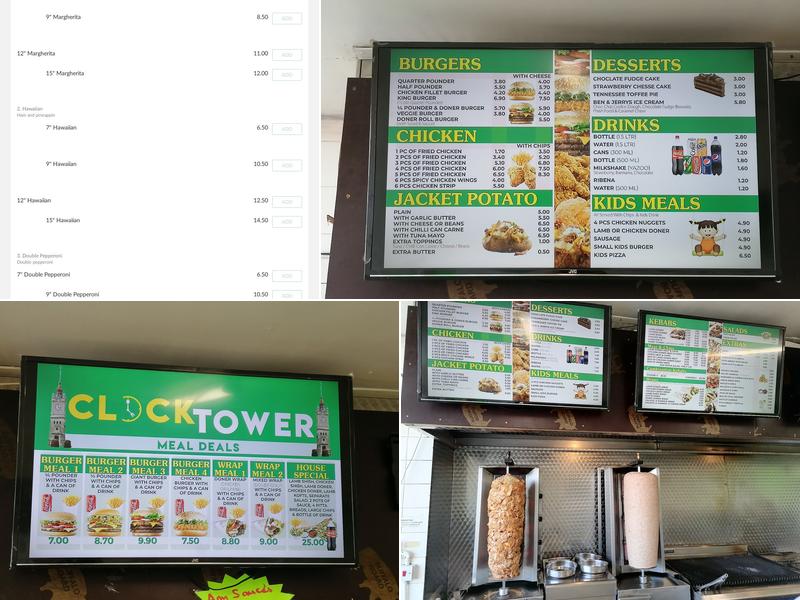 Clock Tower Kebab House Menu