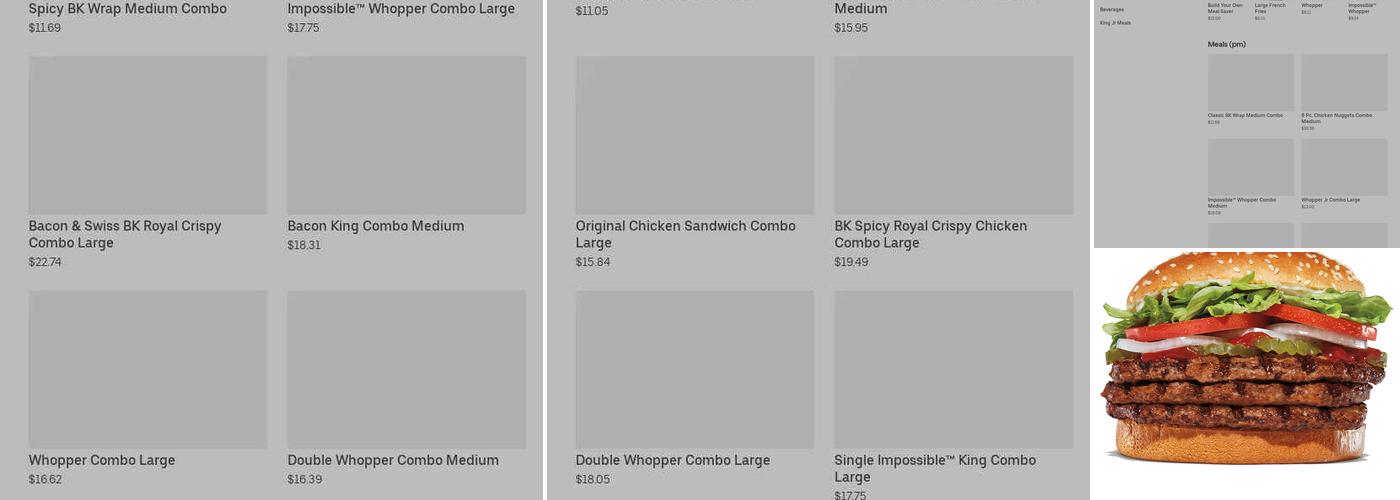 Burger King Menu