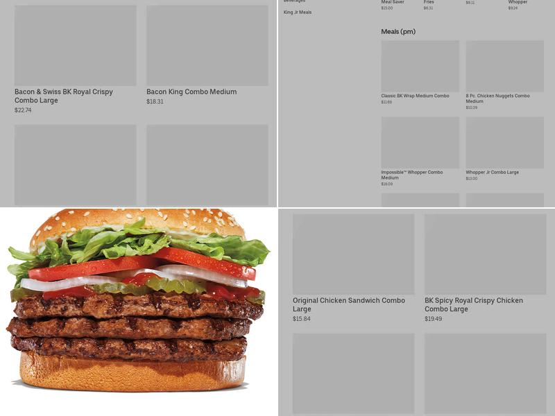 Burger King Menu