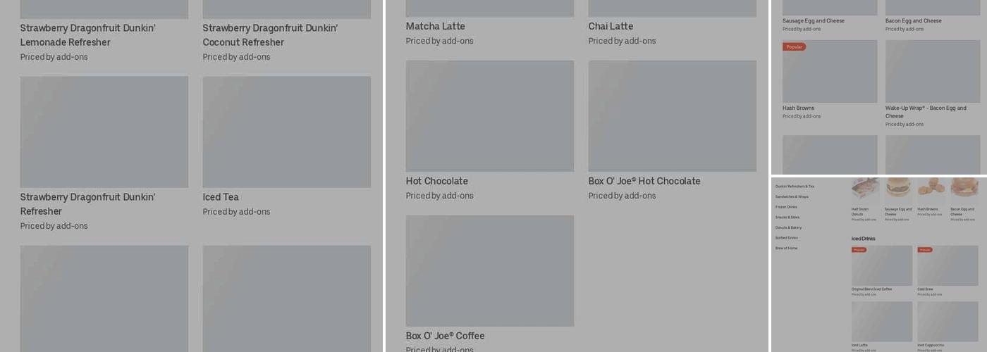 Dunkin' Menu