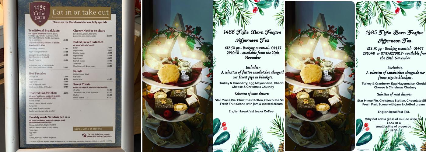 The Tithe Barn Restaurant Menu