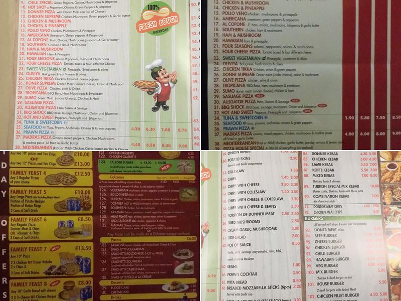 Pizza house Menu