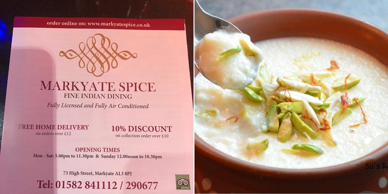 Markyate Spice Menu