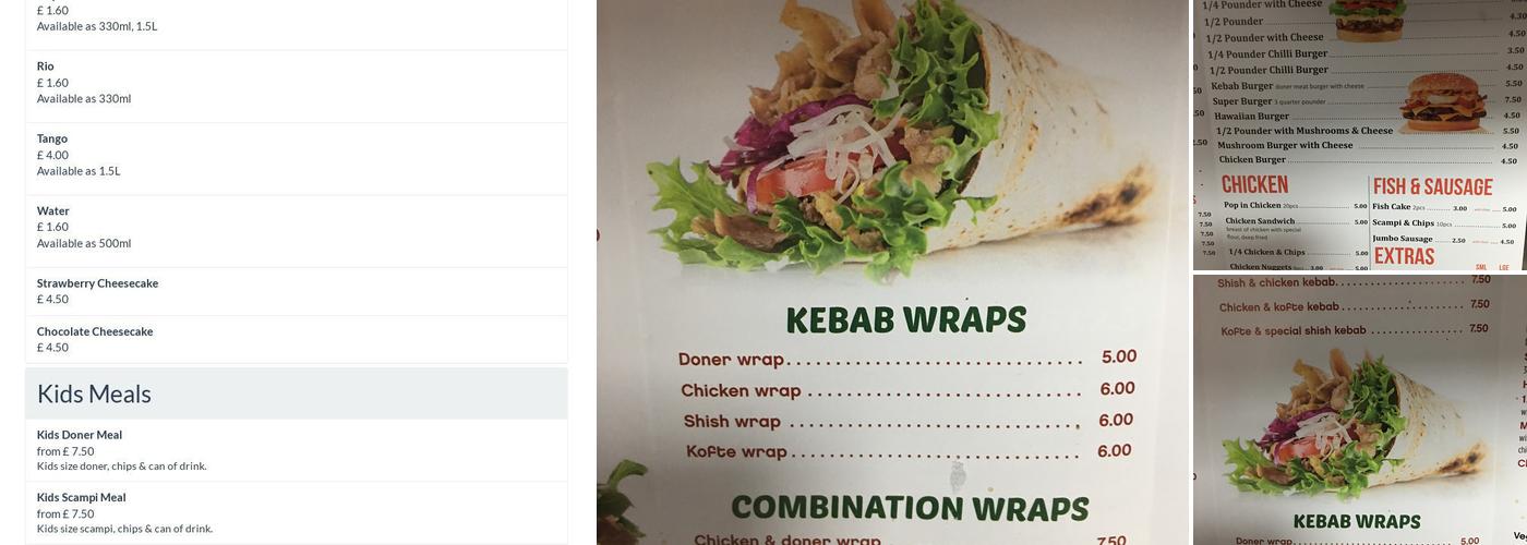New Road Kebab & Pizza Menu