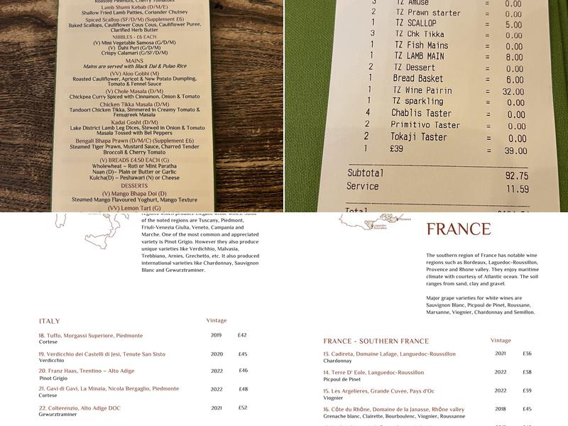 Vaasu by Atul Kochhar Menu