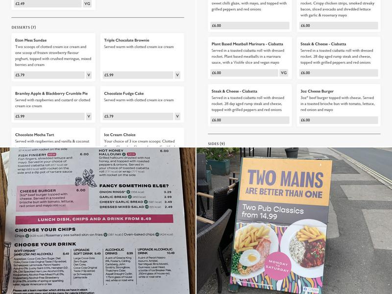 The Marlow Donkey Menu