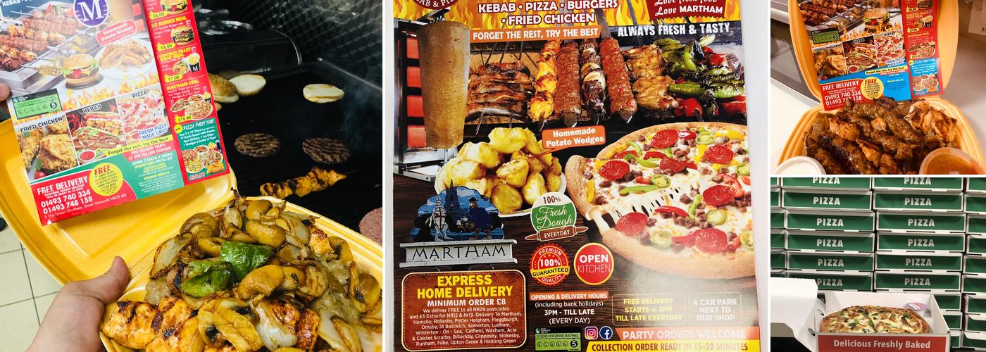 Martham Kebab & Pizza Menu