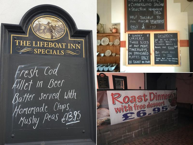 The Lifeboat Inn Menu