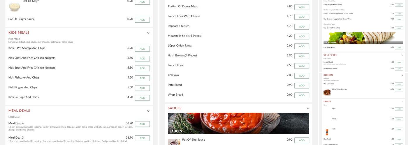 Flimby pizza Ltd Menu