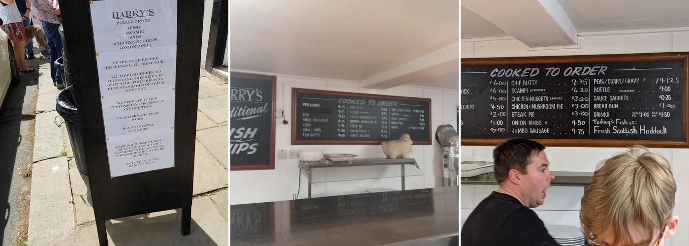 Harry's Traditional Fish and Chips Menu