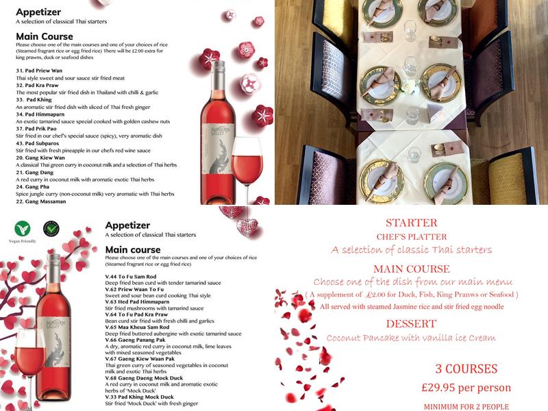 Thailand No.1 Matlock Menu