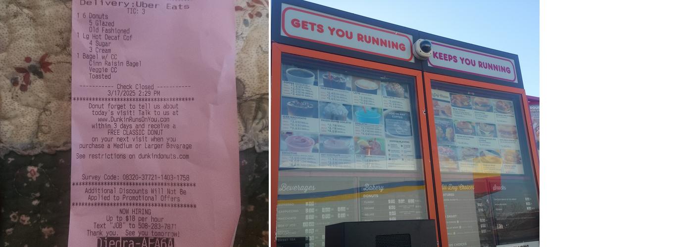 Dunkin' Menu