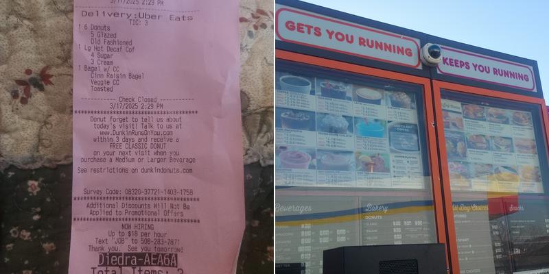 Dunkin' Menu