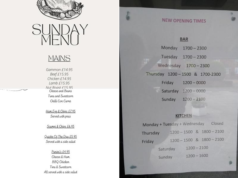 The Castle Of Comfort Menu