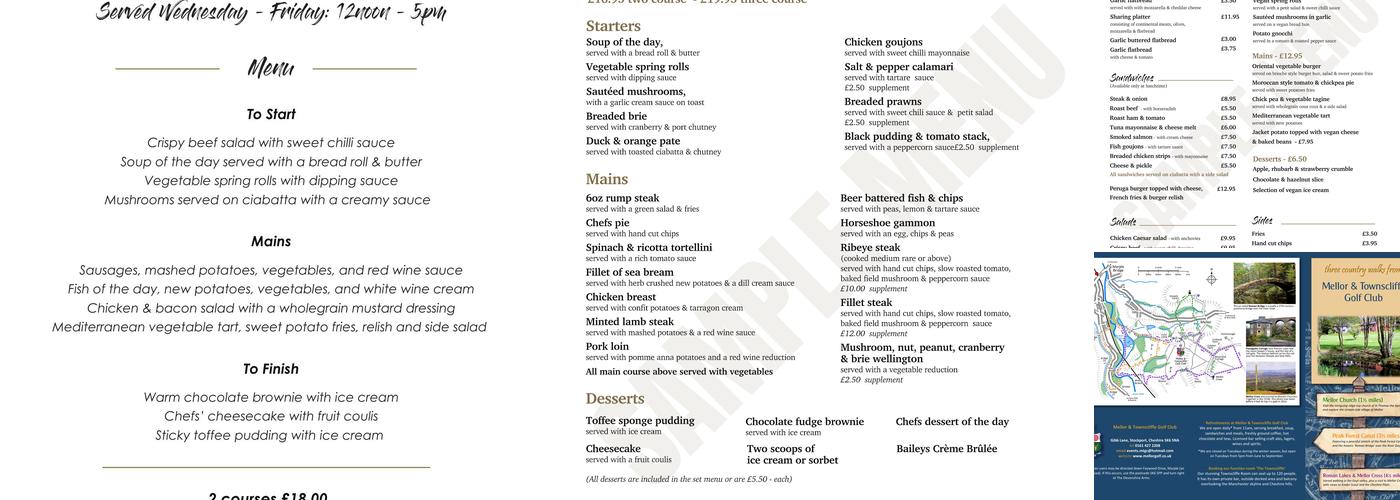 Peruga - Mellor & Townscliffe Menu