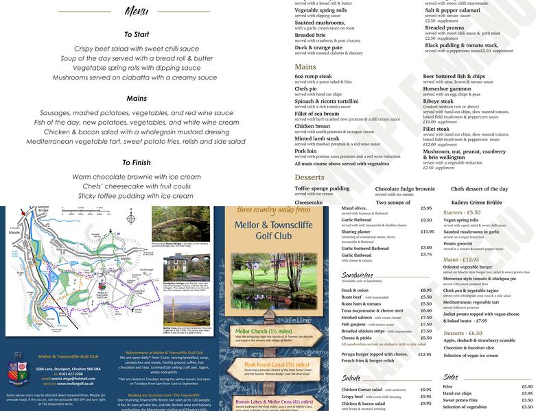 Peruga - Mellor & Townscliffe Menu