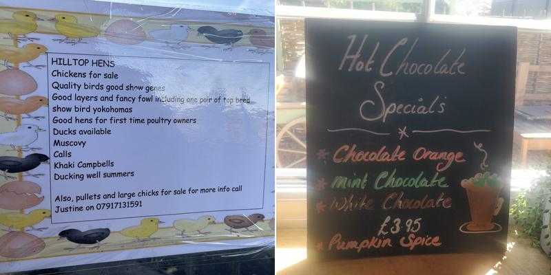 Hill Top Farm Shop Menu