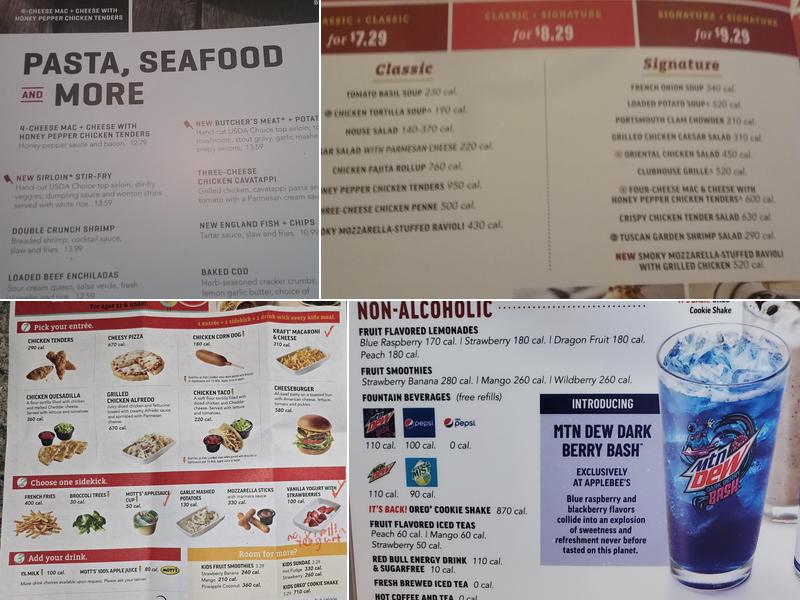 Applebee's Grill + Bar Menu
