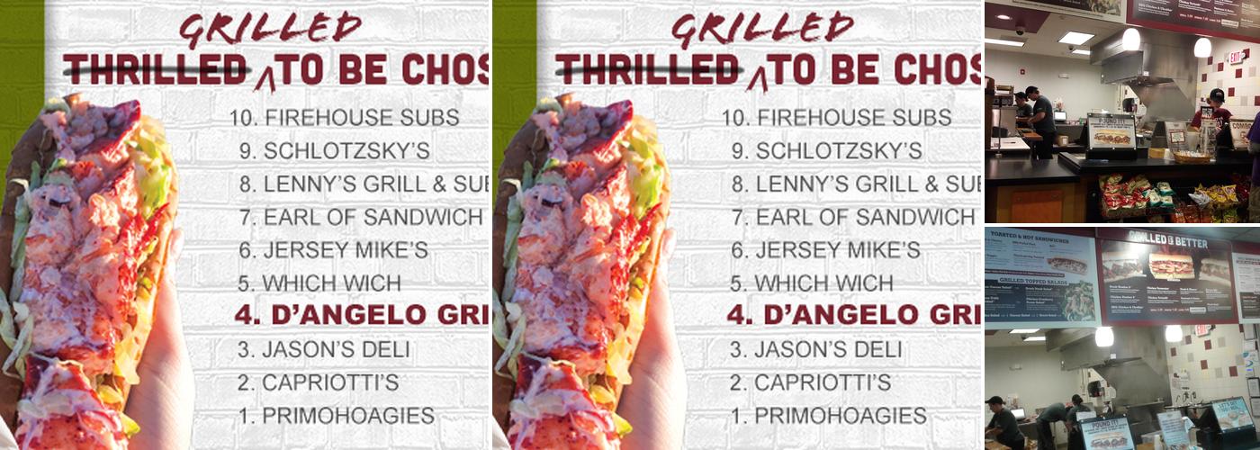 D'Angelo Grilled Sandwiches Menu