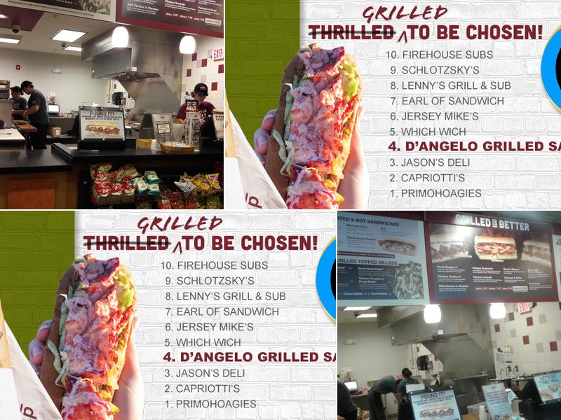 D'Angelo Grilled Sandwiches Menu