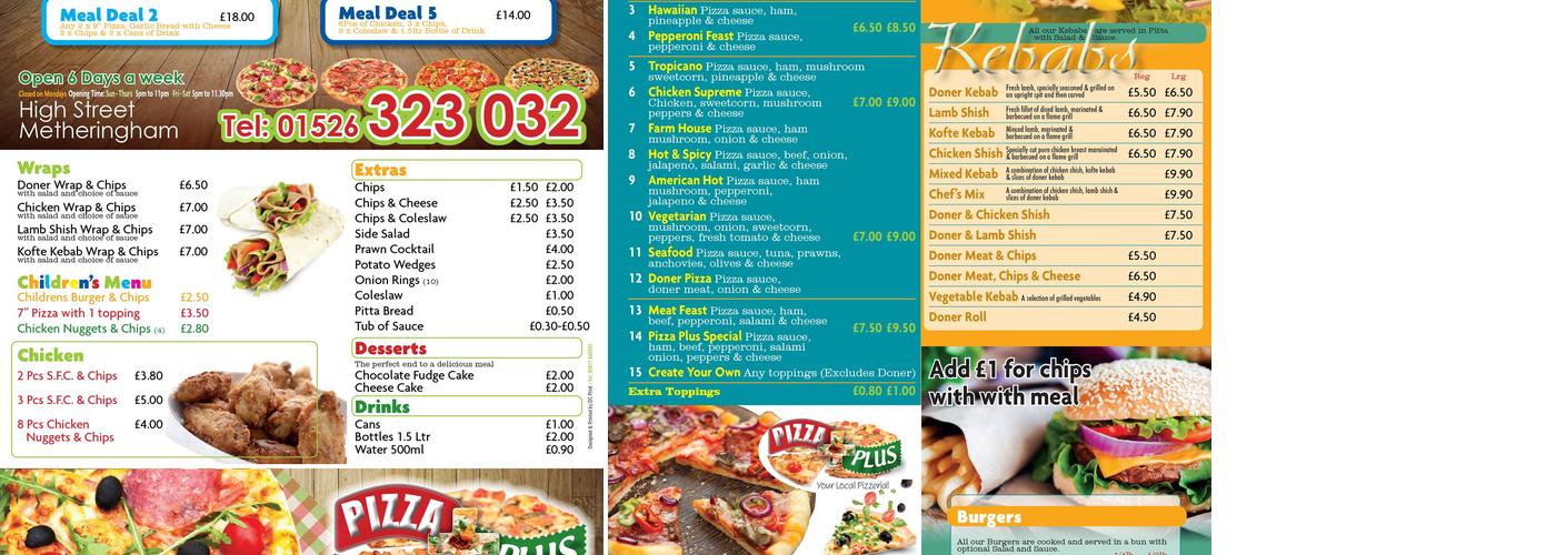 Pizza Plus Menu