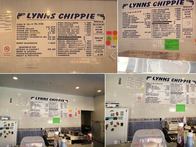 Lynne's Chippy Menu