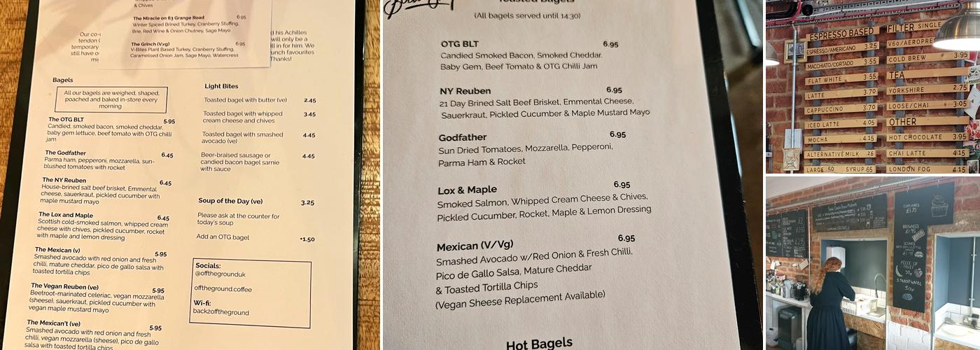 Off the Ground Coffee Menu