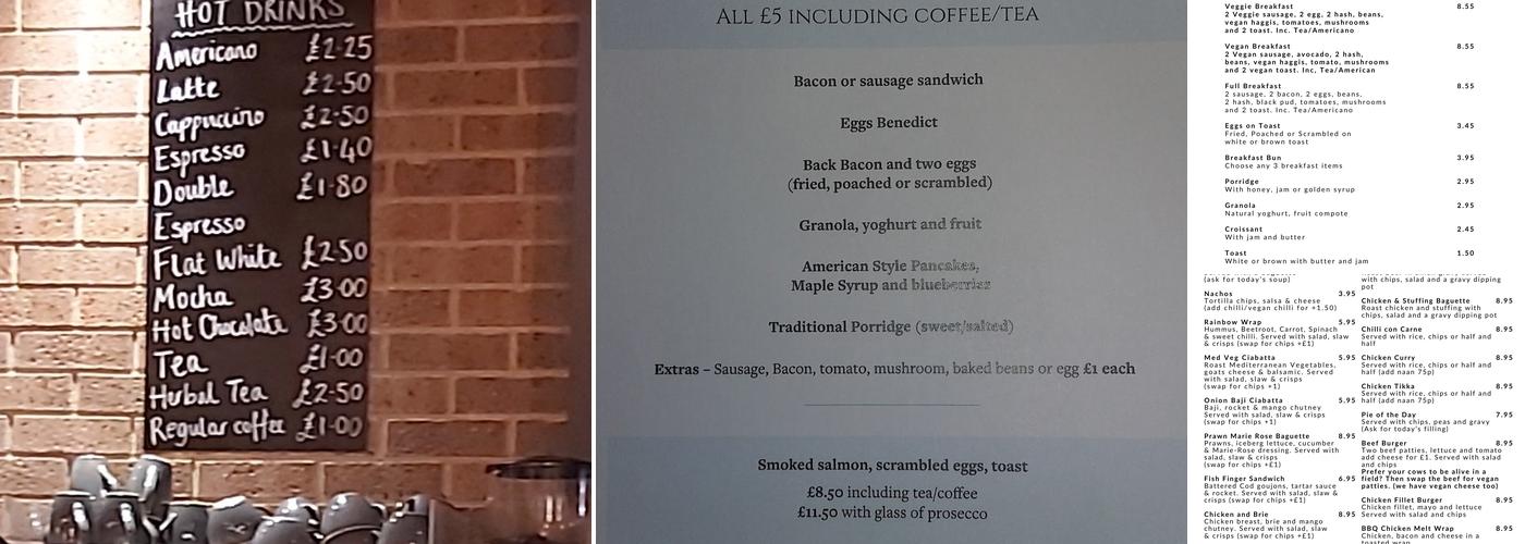 Connections Community Cafe Menu