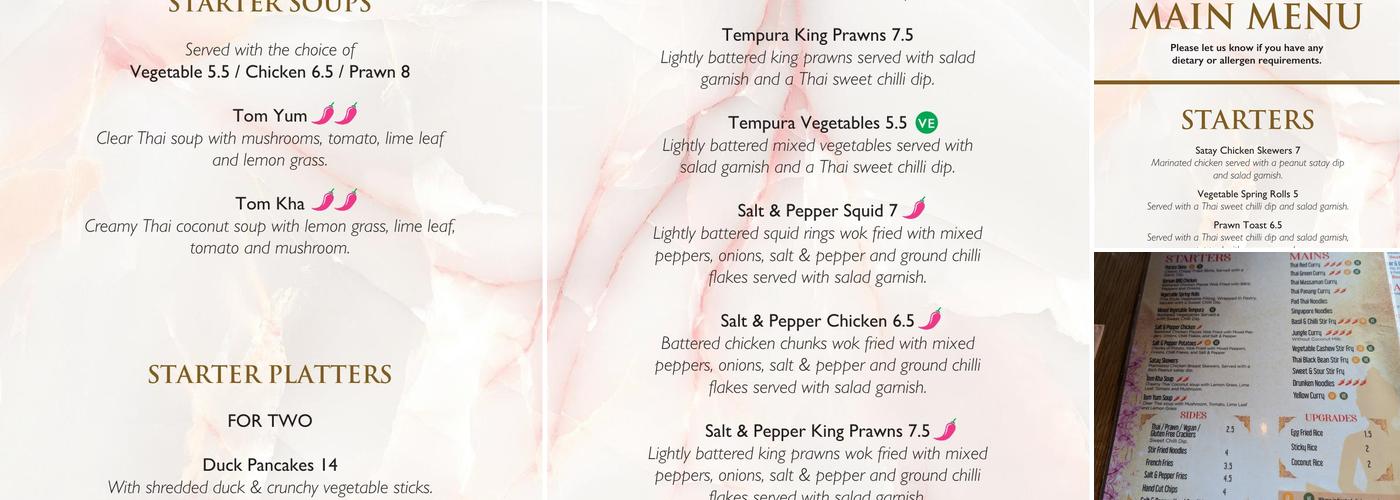 The Copperstone Menu