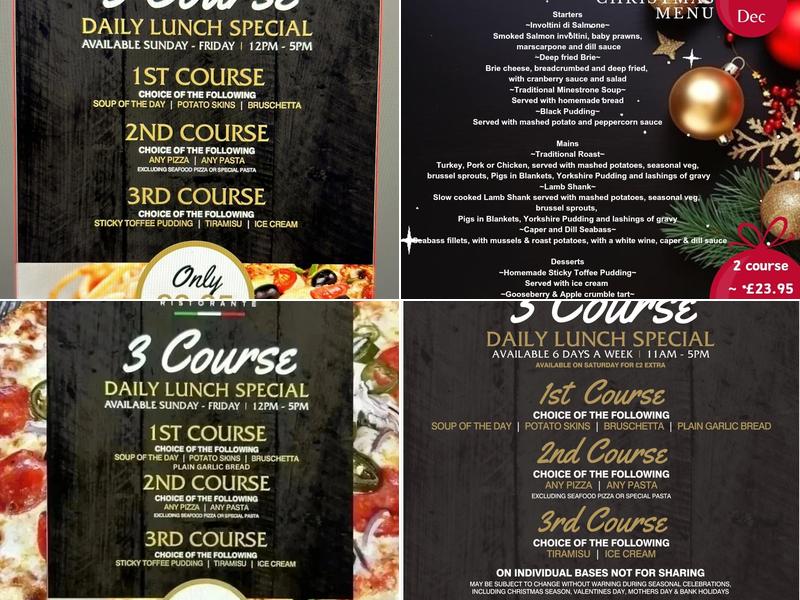 Novello Ristorante Menu