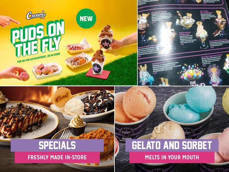 Creams Cafe Middlesbrough Menu