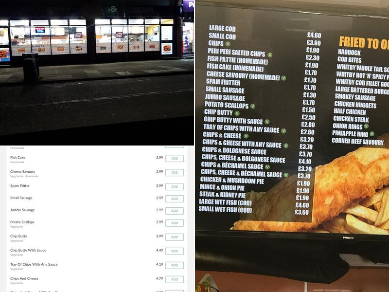 G's Golden Chippy & Pizzeria Menu