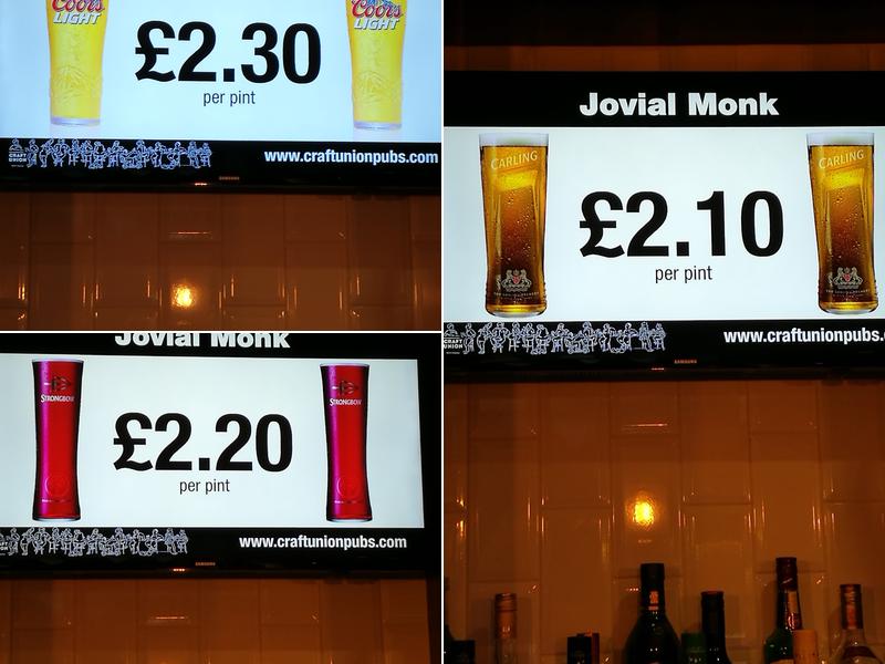 The Jovial Monk Menu