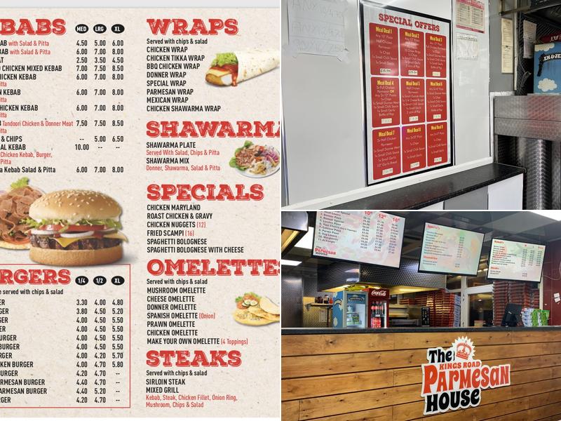 The King's Road Parmesan House Menu