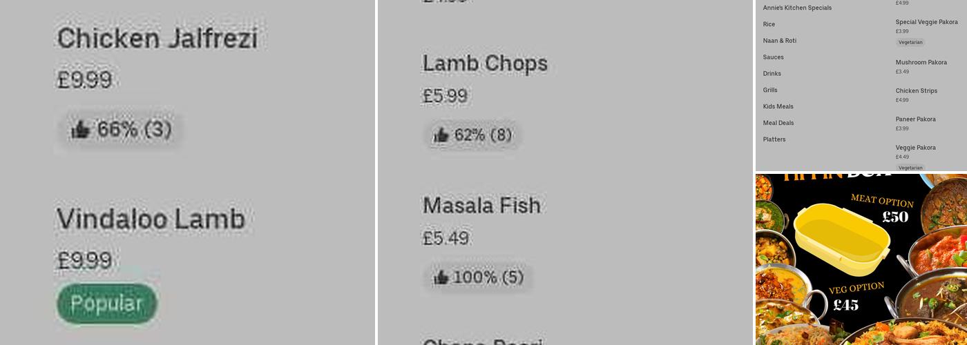 Annie's Kitchen: Taste of Karachi Menu