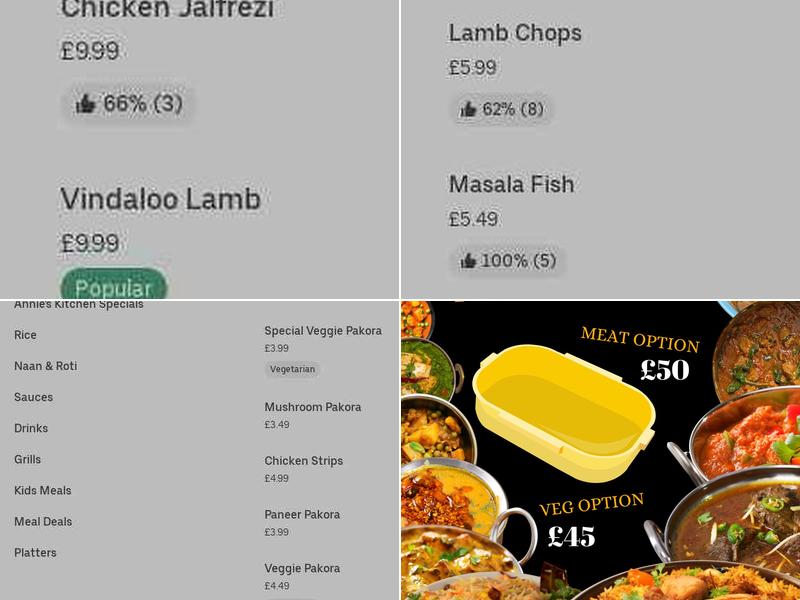 Annie's Kitchen: Taste of Karachi Menu