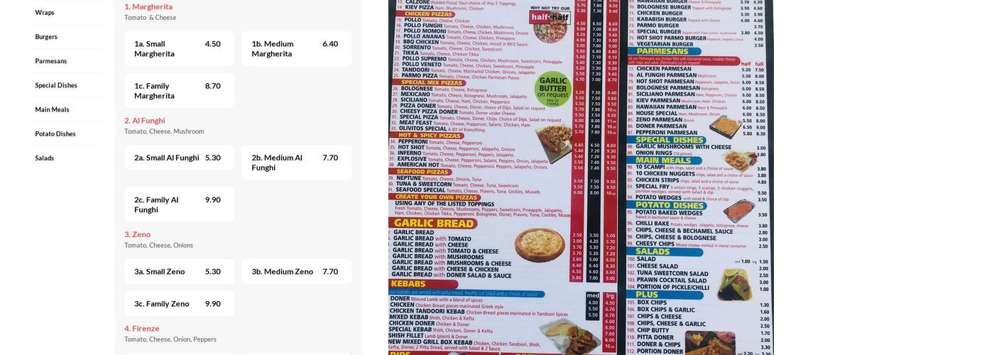Olivito's Pizza Menu
