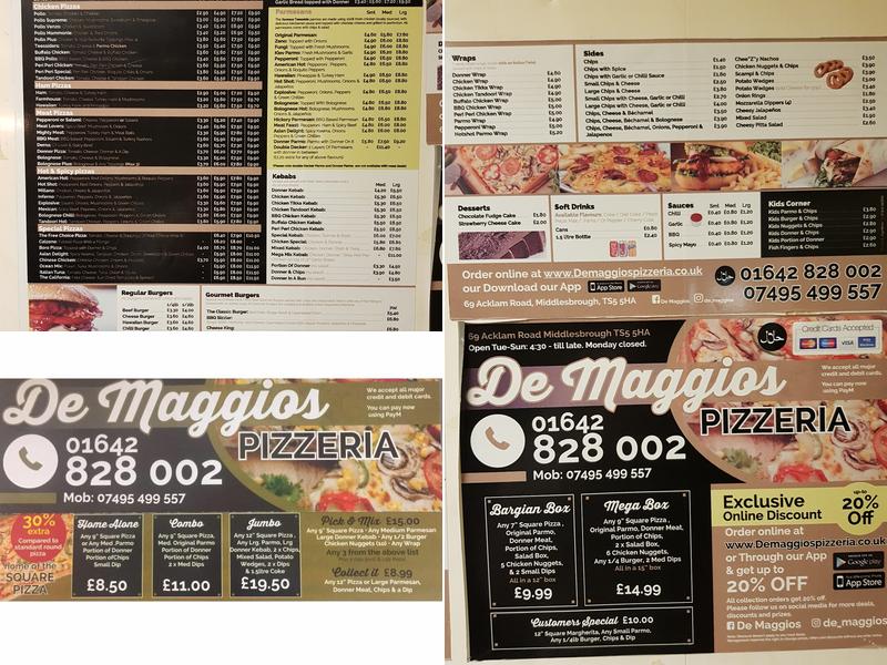 De Maggios Pizzeria Menu