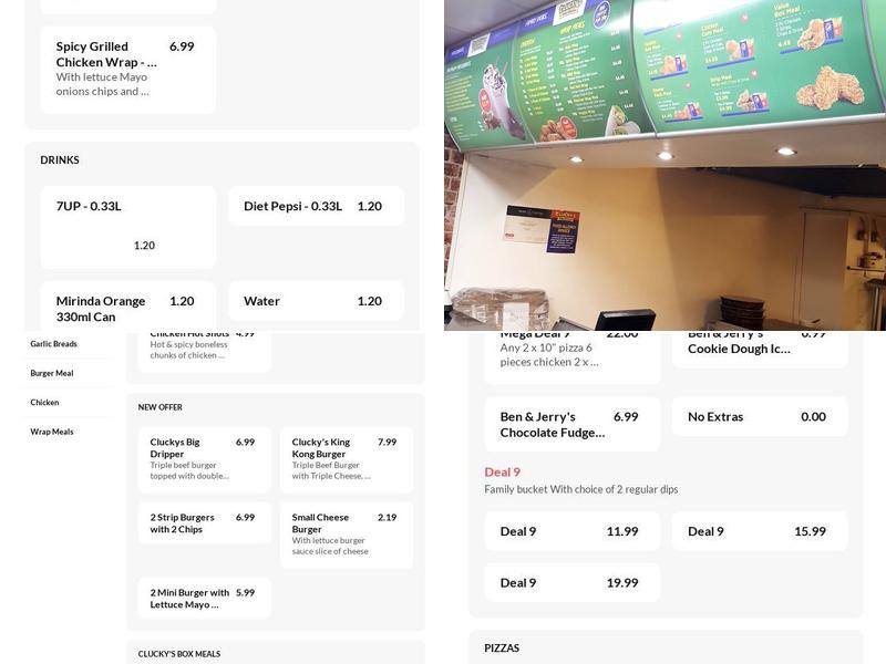 Cluckys Fried Chicken Menu