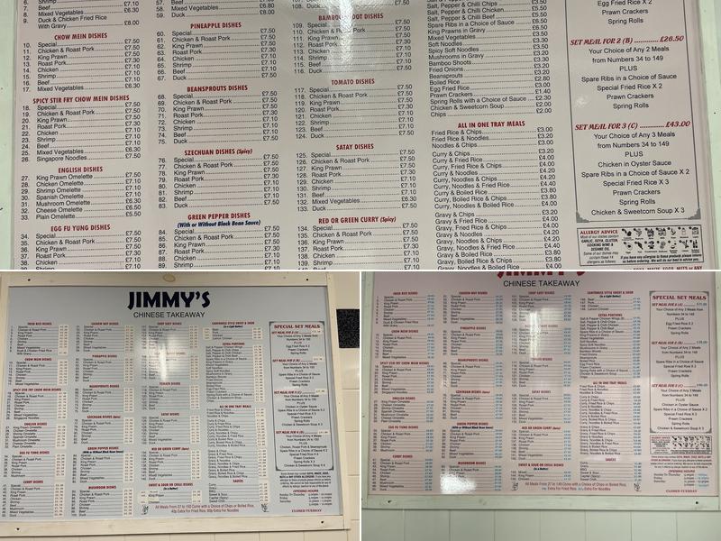 Jimmy's Menu