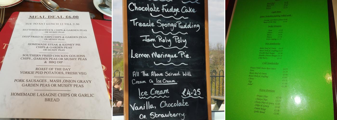 The Reindeer Inn Menu