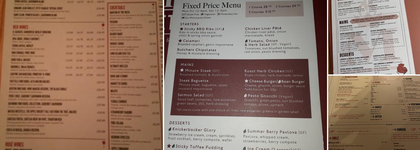 Middletons Steakhouse & Grill Menu