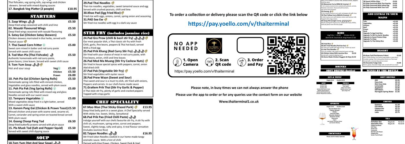 Thai Terminal 1 Menu