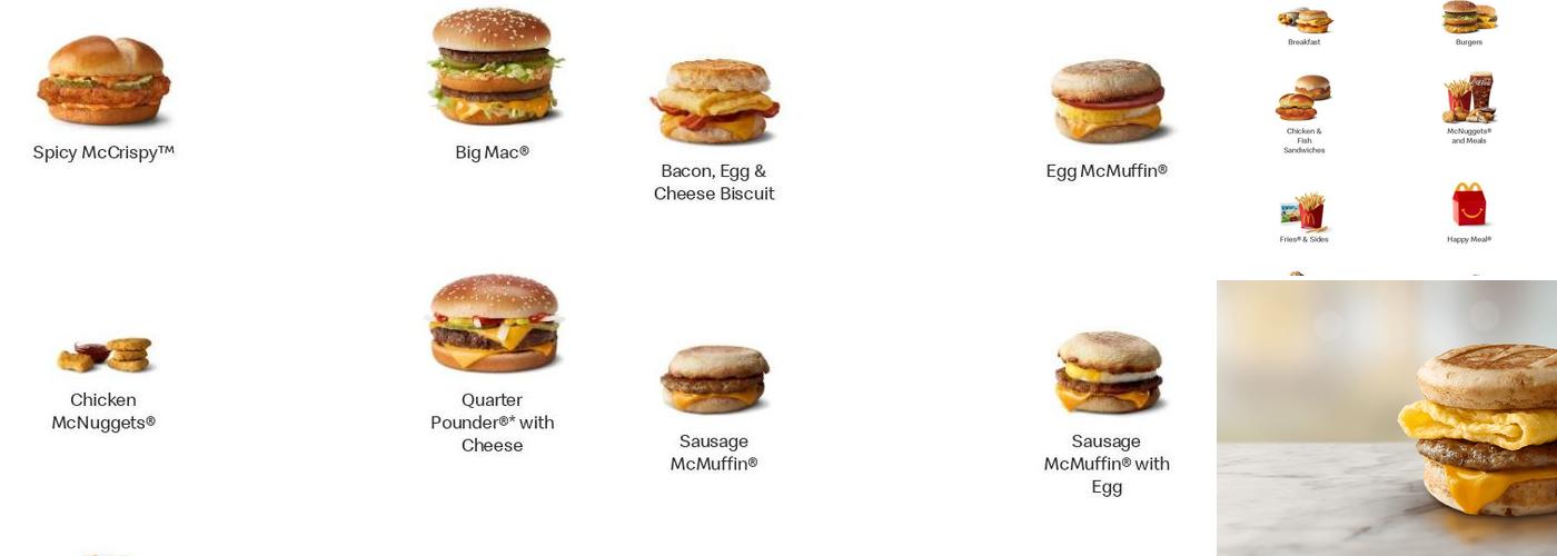 McDonald's Menu