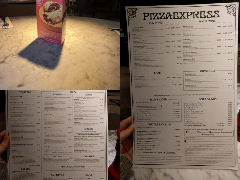 Pizza Express Menu