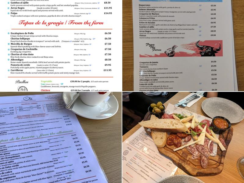 Ole Tapas Bar Menu
