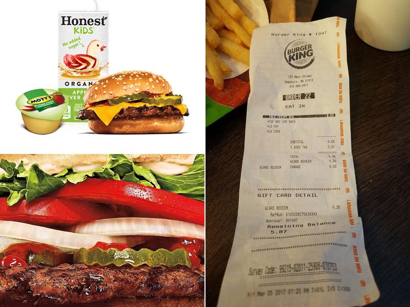 Burger King Menu